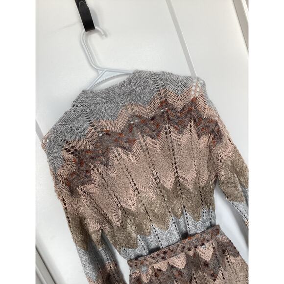 Anthropologie‎ Meadow Rue Moth Zig Zag Knit Cardigan Sweater Multicolor Small - Picture 6 of 12